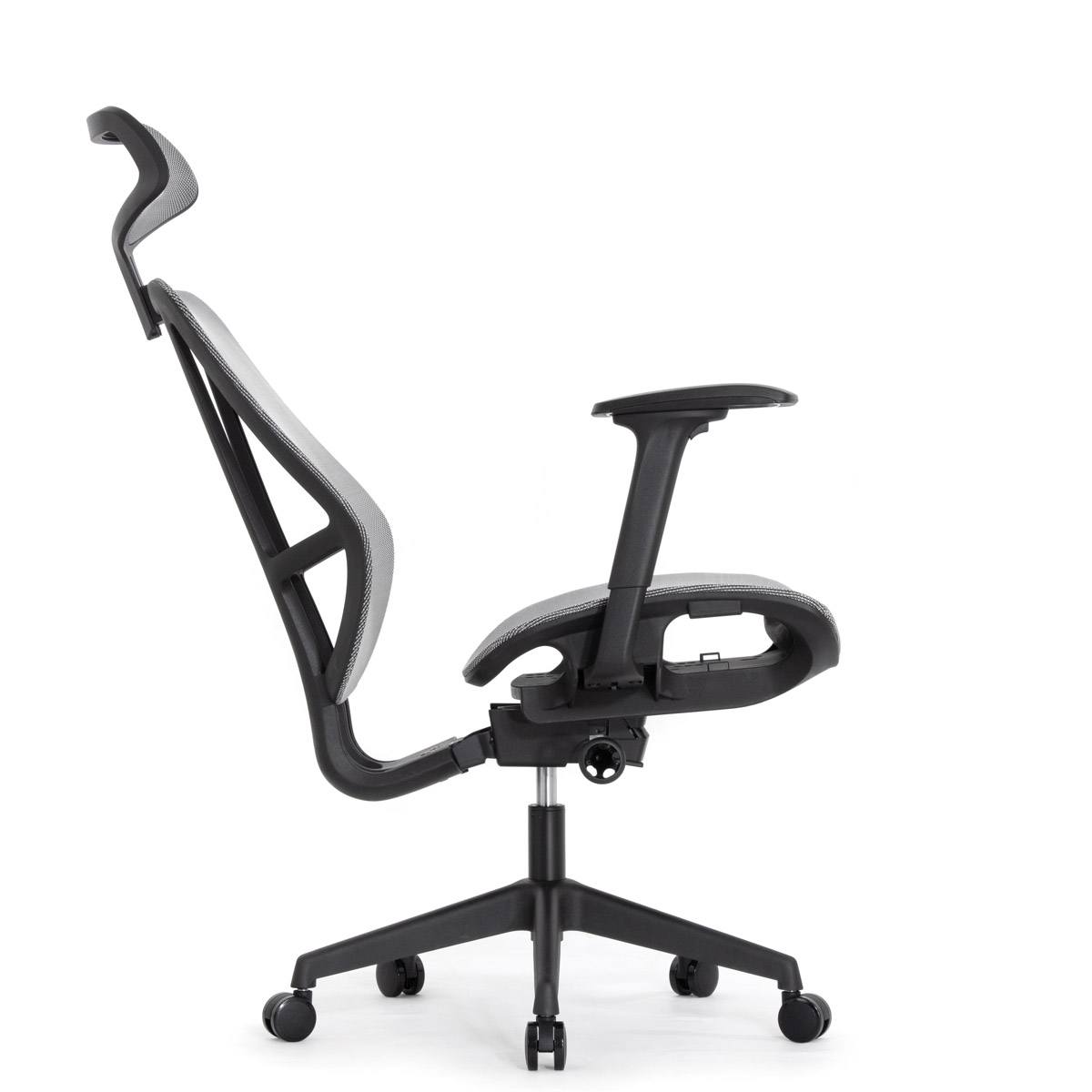 Эргономичное кресло Falto HOP ECO (удлинённое сиденье, сетка, серый)