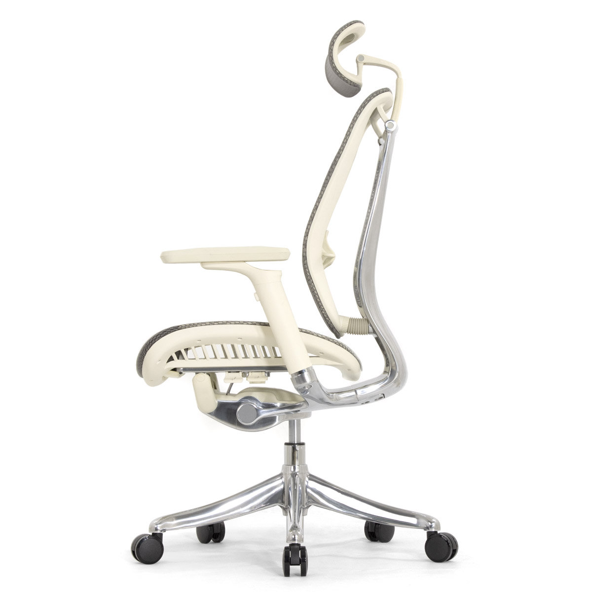 Эргономичное кресло Falto Spring 2 (поясничный валик, подлокотники 6D (360), сетка, светлый)