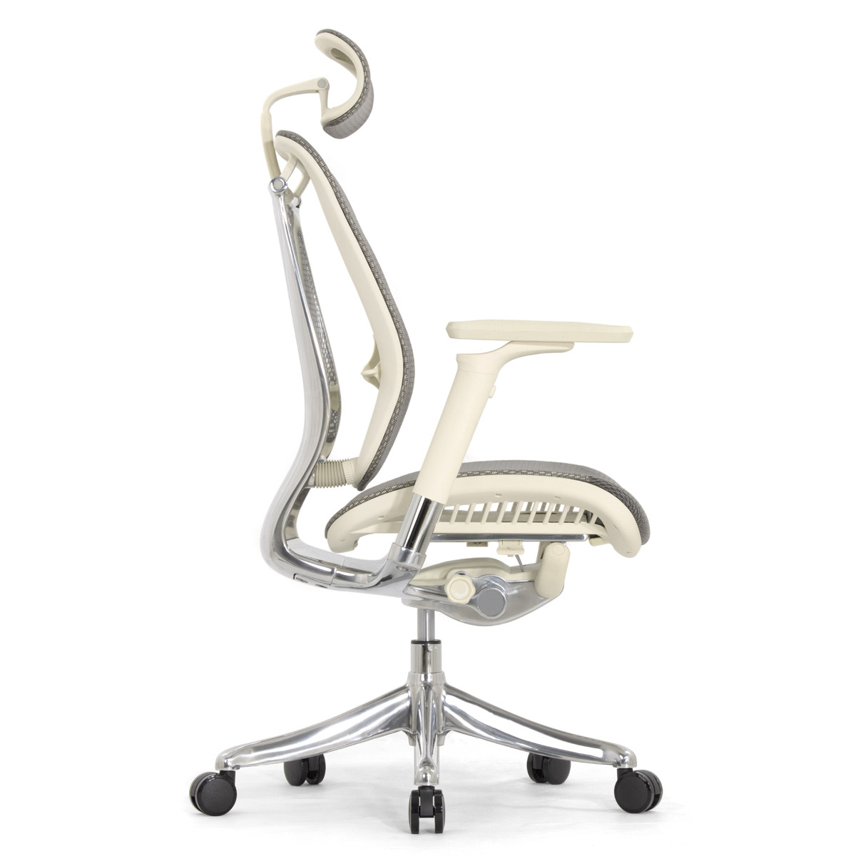 Эргономичное кресло Falto Spring 2 (поясничный валик, подлокотники 6D (360), сетка, светлый)