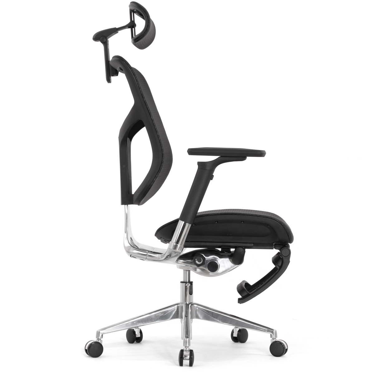 Эргономичное кресло Falto Star 2 с подножкой (подлокотники 6D (360), сетка, цвет чёрный)