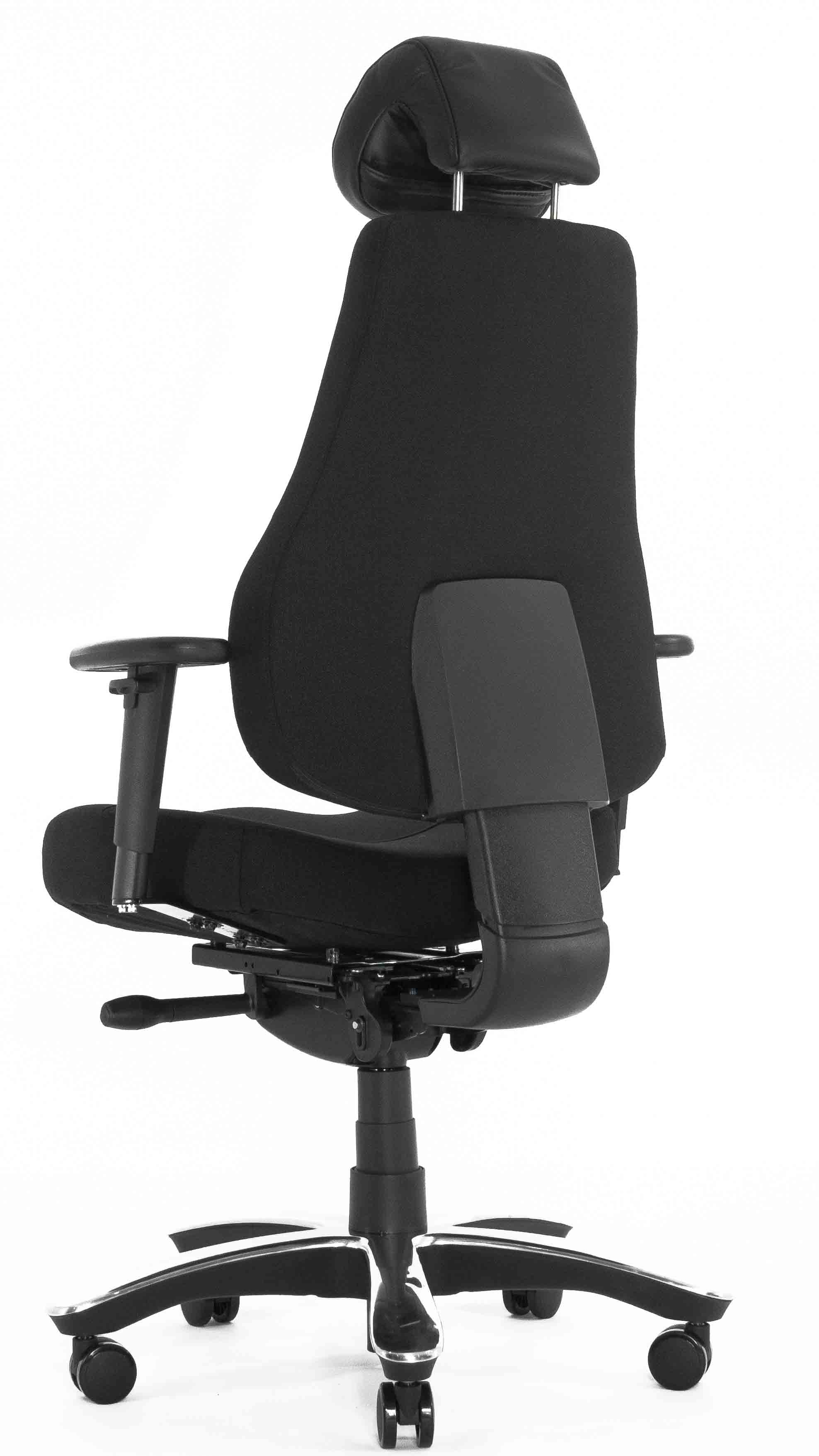 Эргономичное кресло Falto Dispatcher Orto (наклон сиденья, анатомическая форма, ткань, чёрный)