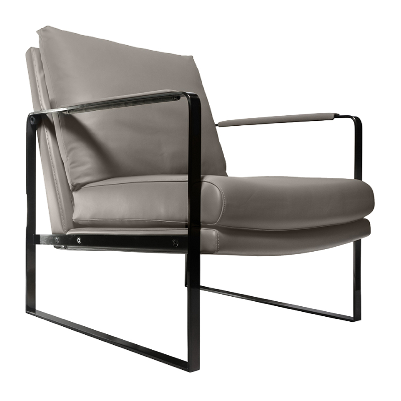 Эргономичное кресло Noel Lounge серая кожа Nappa Premium
