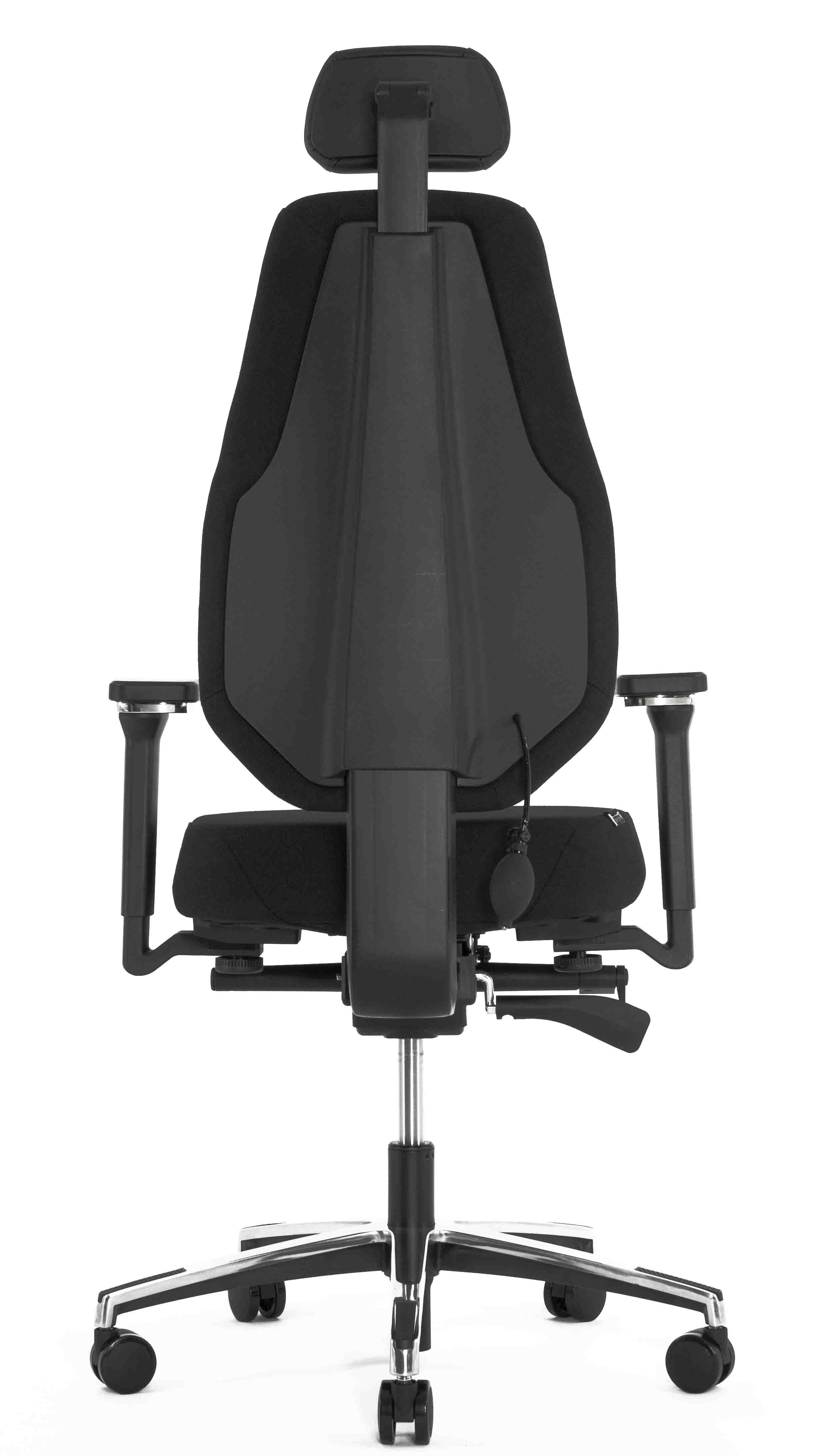 Эргономичное кресло Falto SMART T LONG (удлинённое сиденье, надувной поясничный упор, ткань, чёрный)