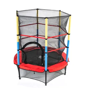 Батут DFC JUMP KIDS 55" красный/жёлтый/синий, сетка (137 см)