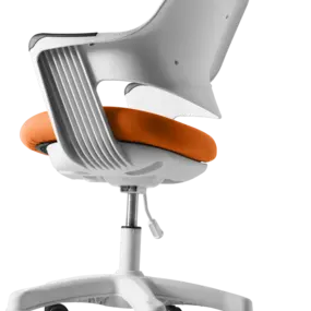 Детское эргономичное кресло Falto ROBO (слайдер сиденья, подножка, ткань, оранжевый)