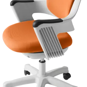 Детское эргономичное кресло Falto ROBO (слайдер сиденья, подножка, ткань, оранжевый)