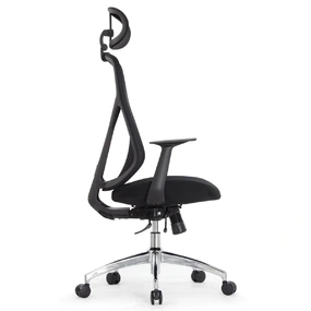 Эргономичное кресло Falto КУРАЖ LUX (сетка, ткань, чёрный)