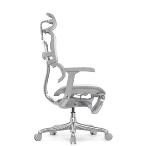 Эргономичное кресло Falto Ergohuman 2 Elite с подножкой (алюминий, наклон вперёд, сетка, серый)
