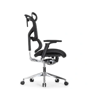 Эргономичное кресло Falto Leater Premium SL (динамичный поясничный упор, натуральная кожа, чёрный)