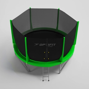 Батут Optifit Jump 14 ft 4.27 м, зеленый